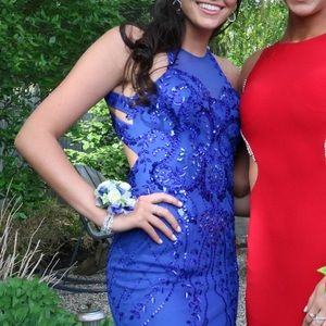 Royal blue prom dress